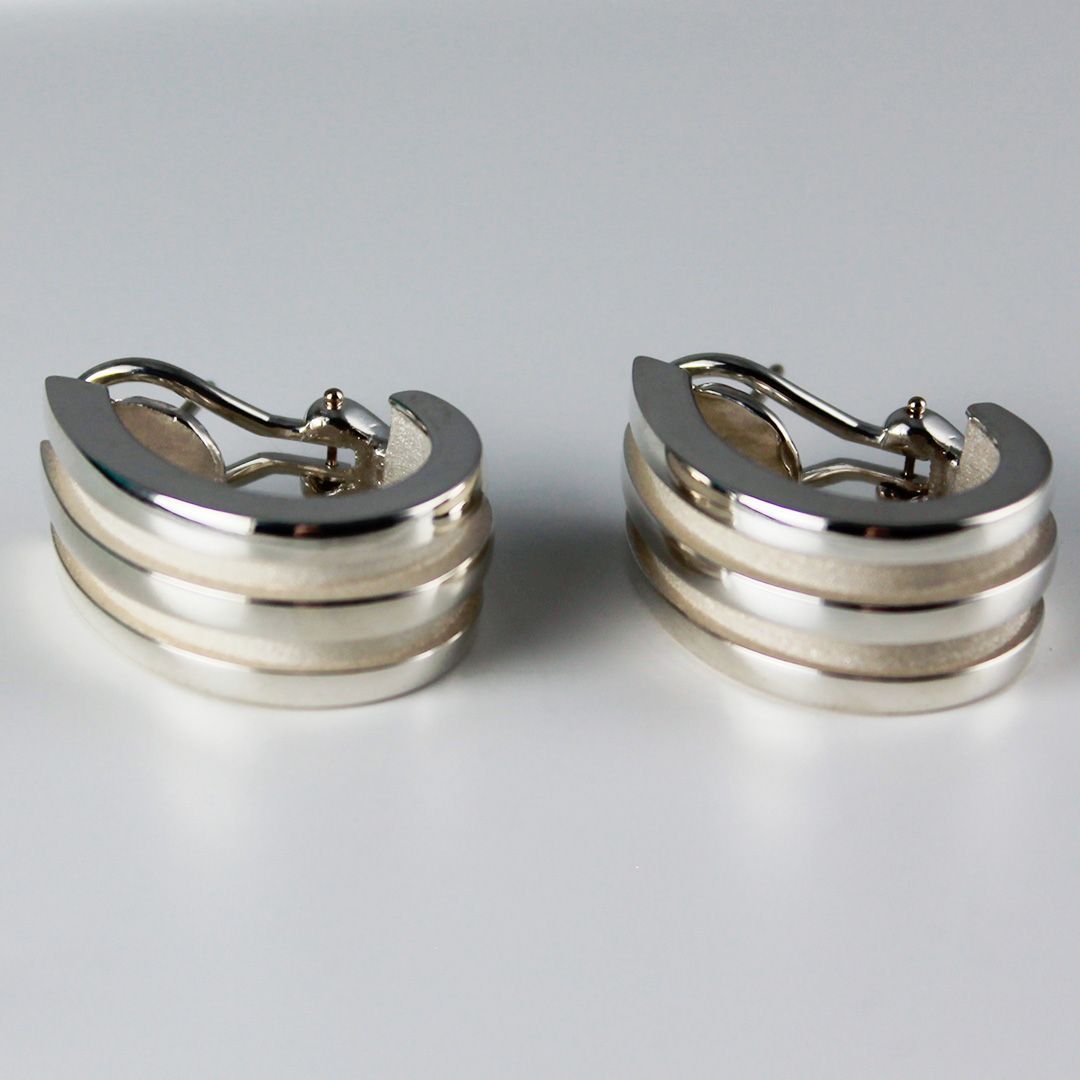 SA154 TIFFANY&Co. Grooved グルーブド ピアス ダブルライン SV925