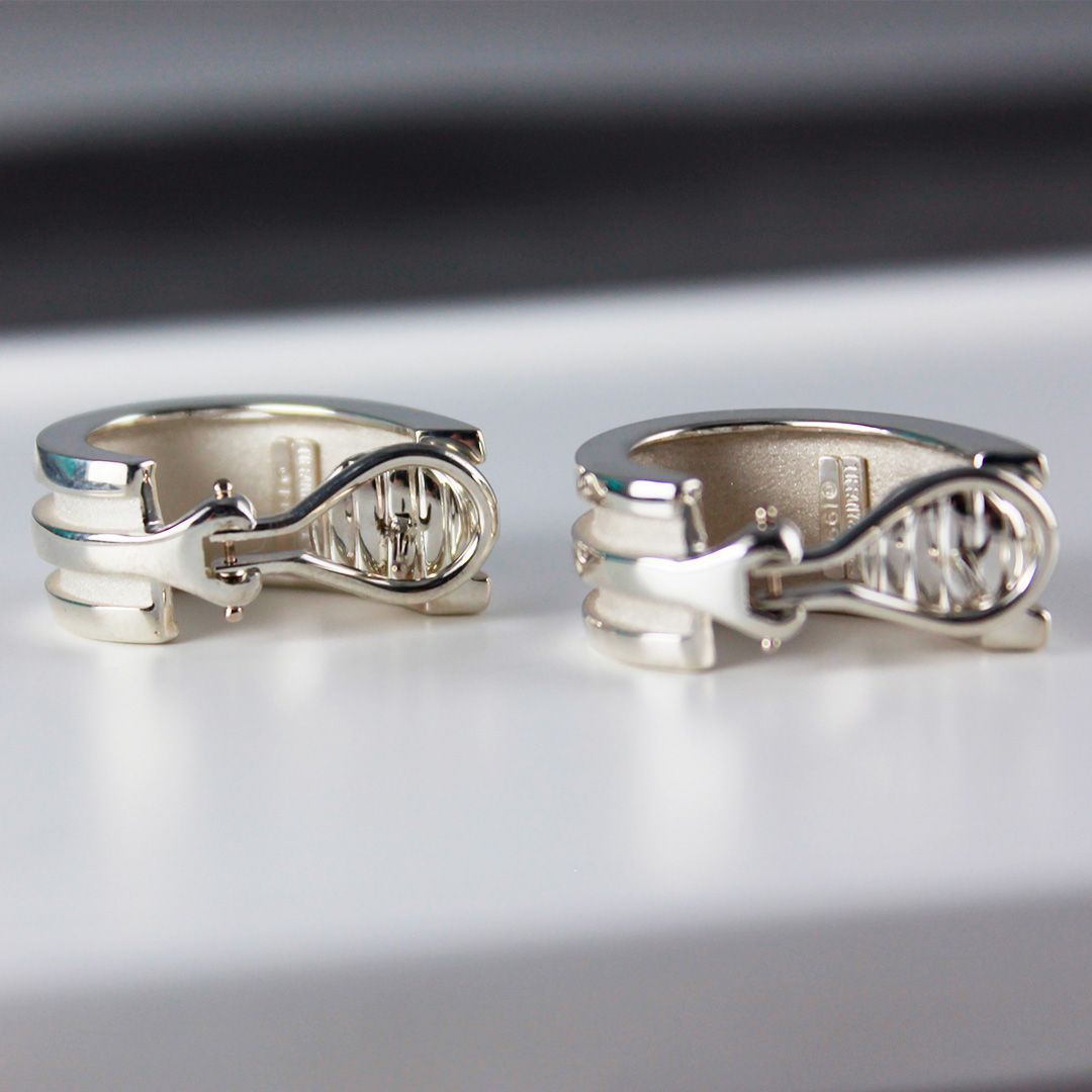 SA154 TIFFANY&Co. Grooved グルーブド ピアス ダブルライン SV925