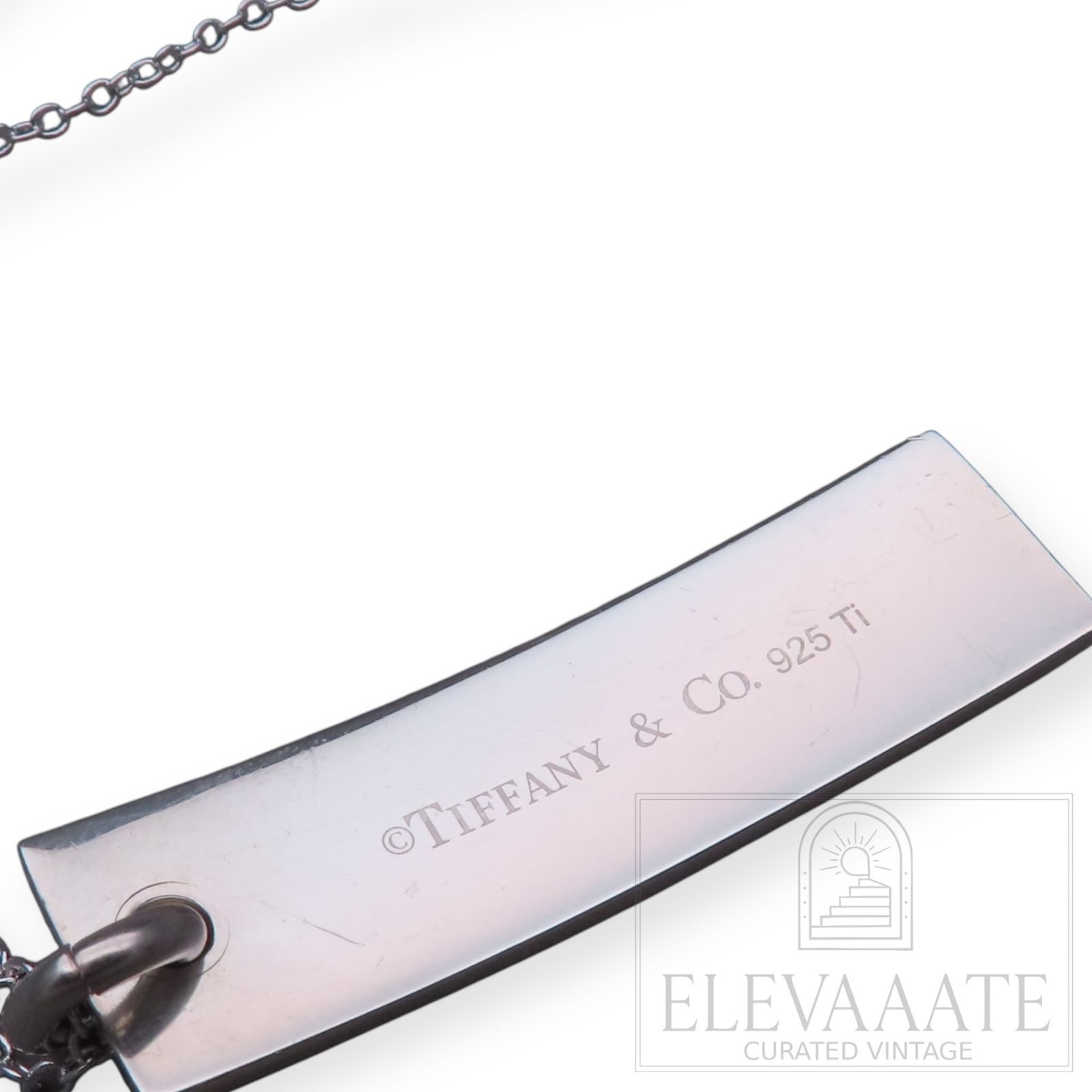 希少 美品 Tiffany&Co. ティファニー コインエッジ チタン プレート 