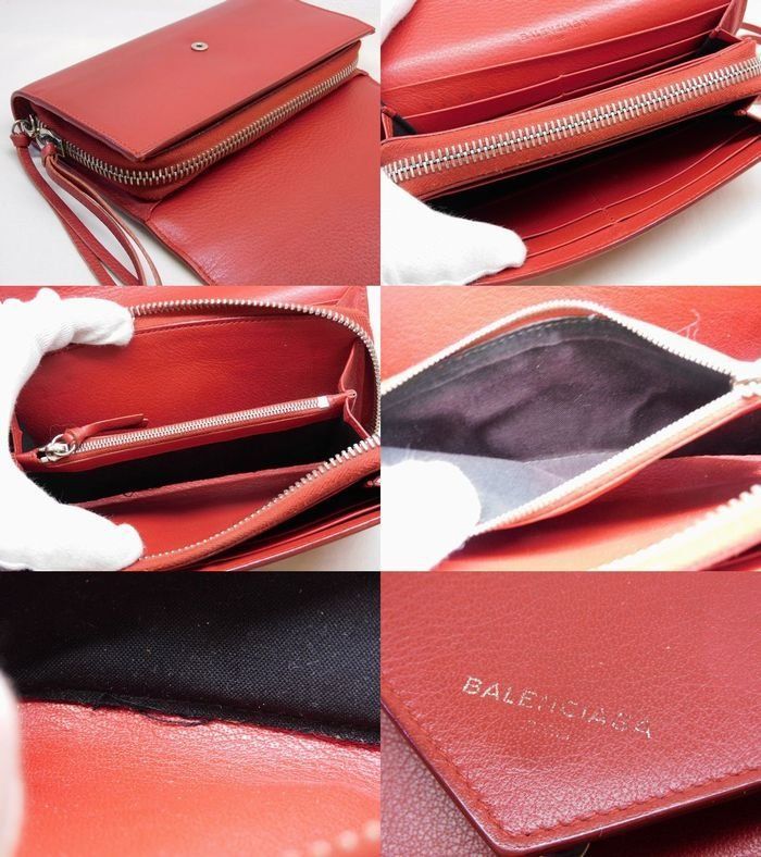 BALENCIAGA バレンシアガ 371661 ペーパーマニー 長財布 ■ ロングウォレット レザー レッド 赤 □ 7K7L BALENCIAGA バレンシアガ 371661 ペーパーマニー 長財布 □ ロング