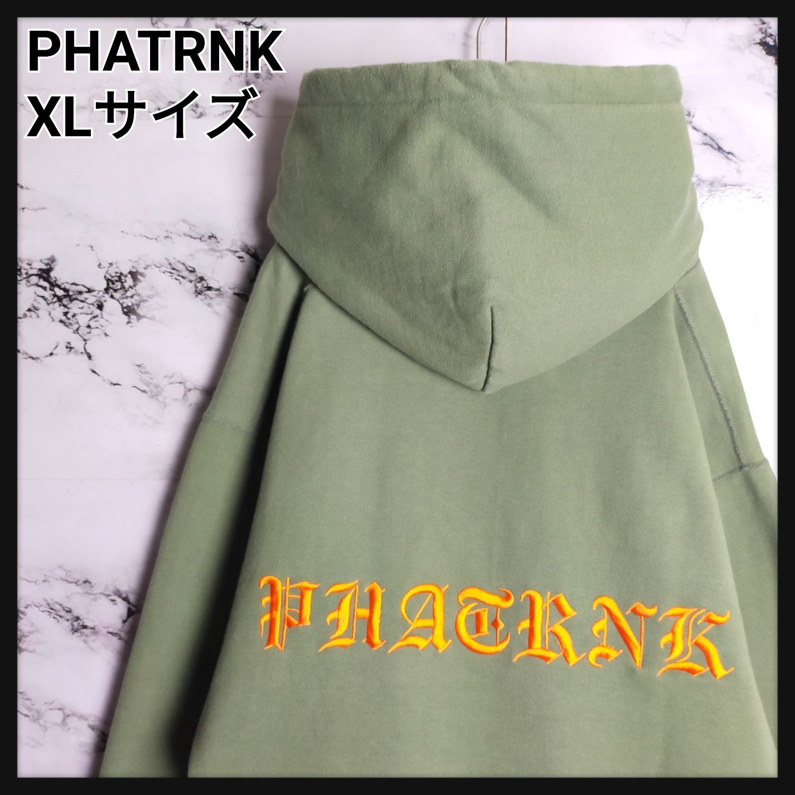 【希少デザイン】ファットランク パーカー 2024モデル 刺繍Old\"P\"ロゴ 希少デザイン】ファットランク パーカー 2024モデル 刺繍Old