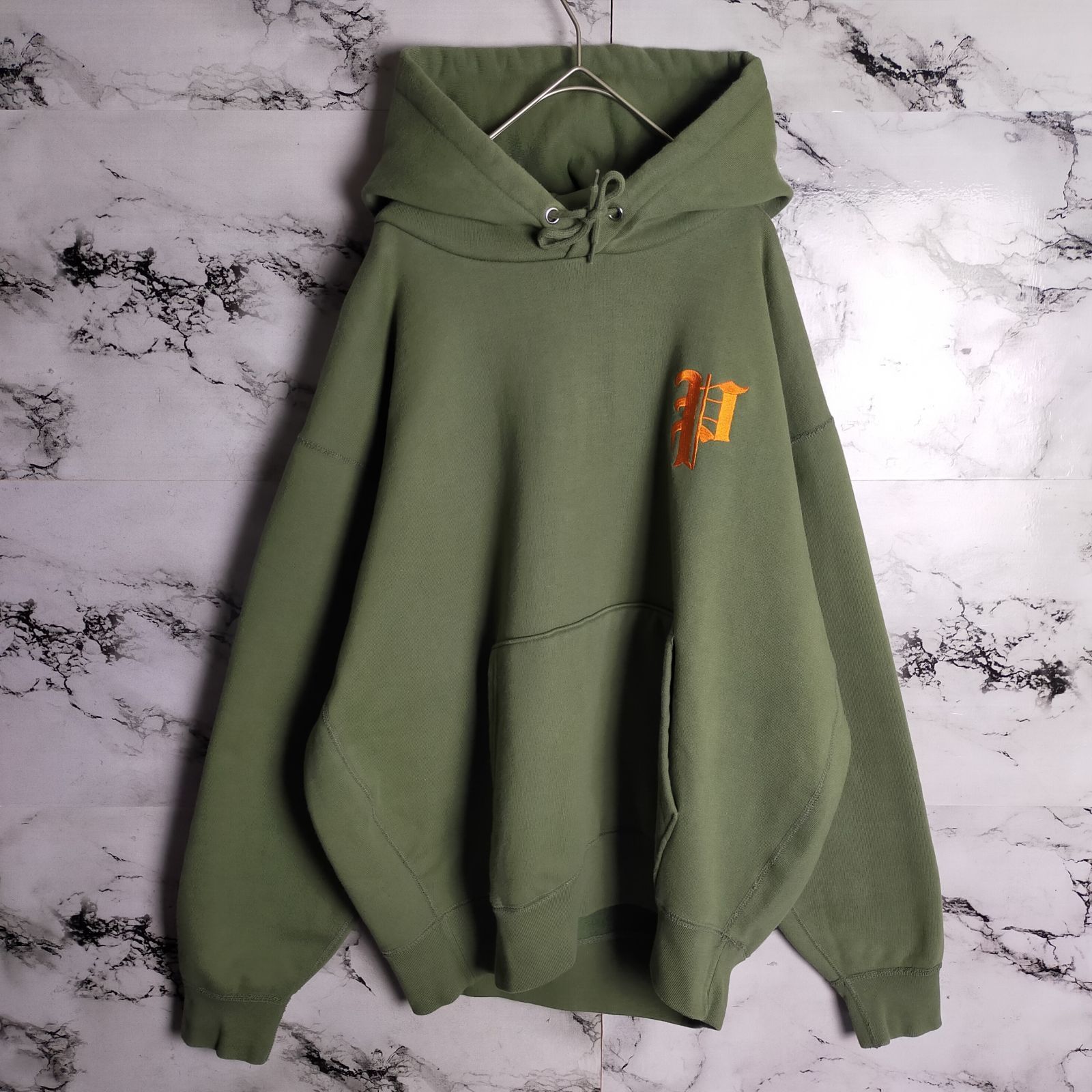 希少】PHATRNK ファットランク XLサイズ☆刺繍ロゴ パーカー カーキ