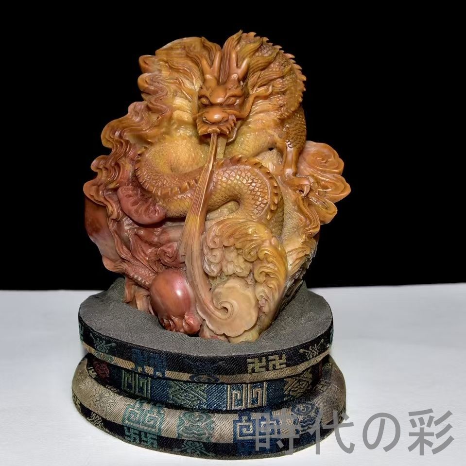 【福寿双全】印鑑・寿山石彫刻｜金銀田黄俏色石彫り｜蒋仁作款｜書道｜風水置物｜印材 中国古美術 旧蔵 寿山石田黄石 乾隆御筆内務府造 印鑑 書道 古印材