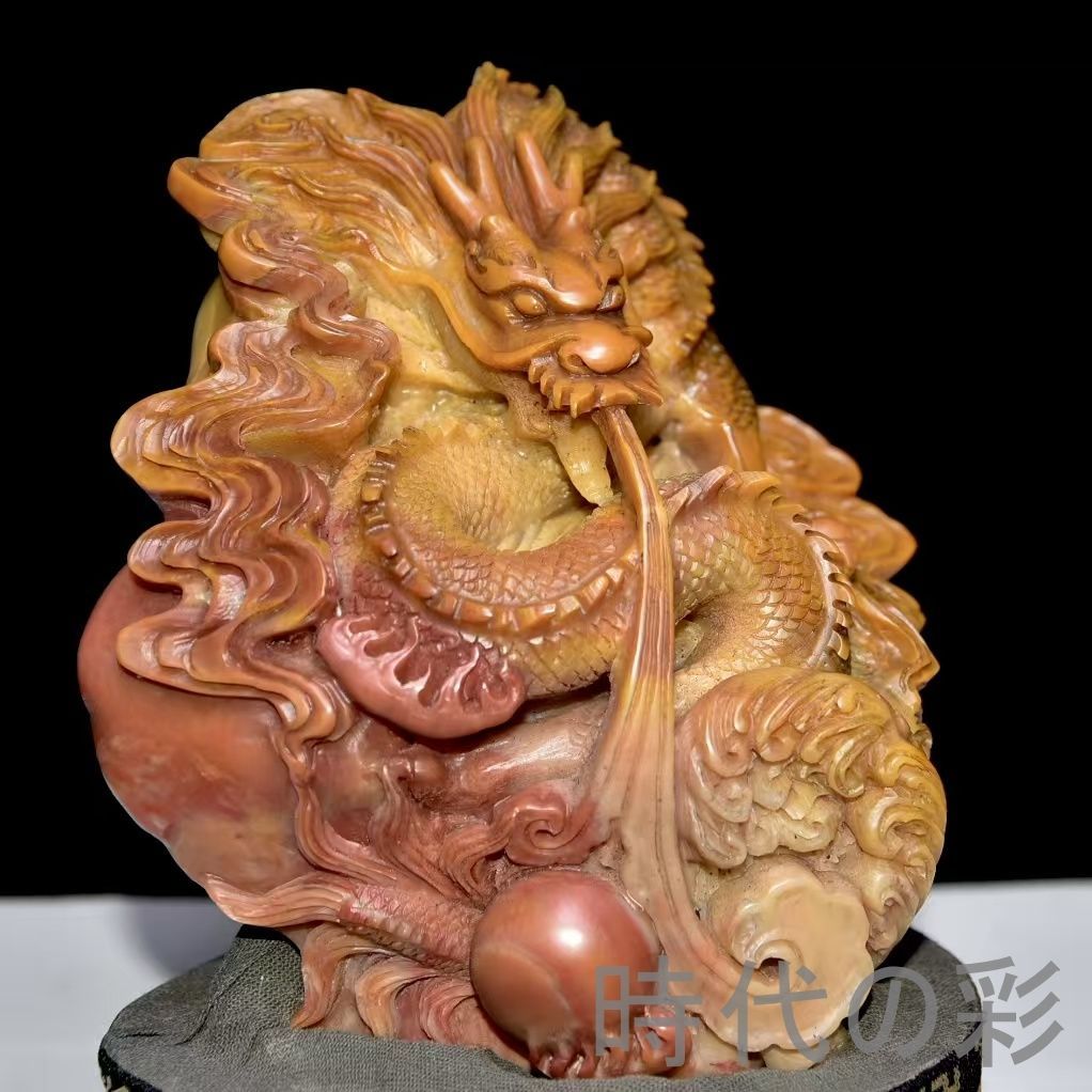 中国古美術 旧蔵 寿山石田黄石 乾隆御筆内務府造 印鑑 書道 古印材