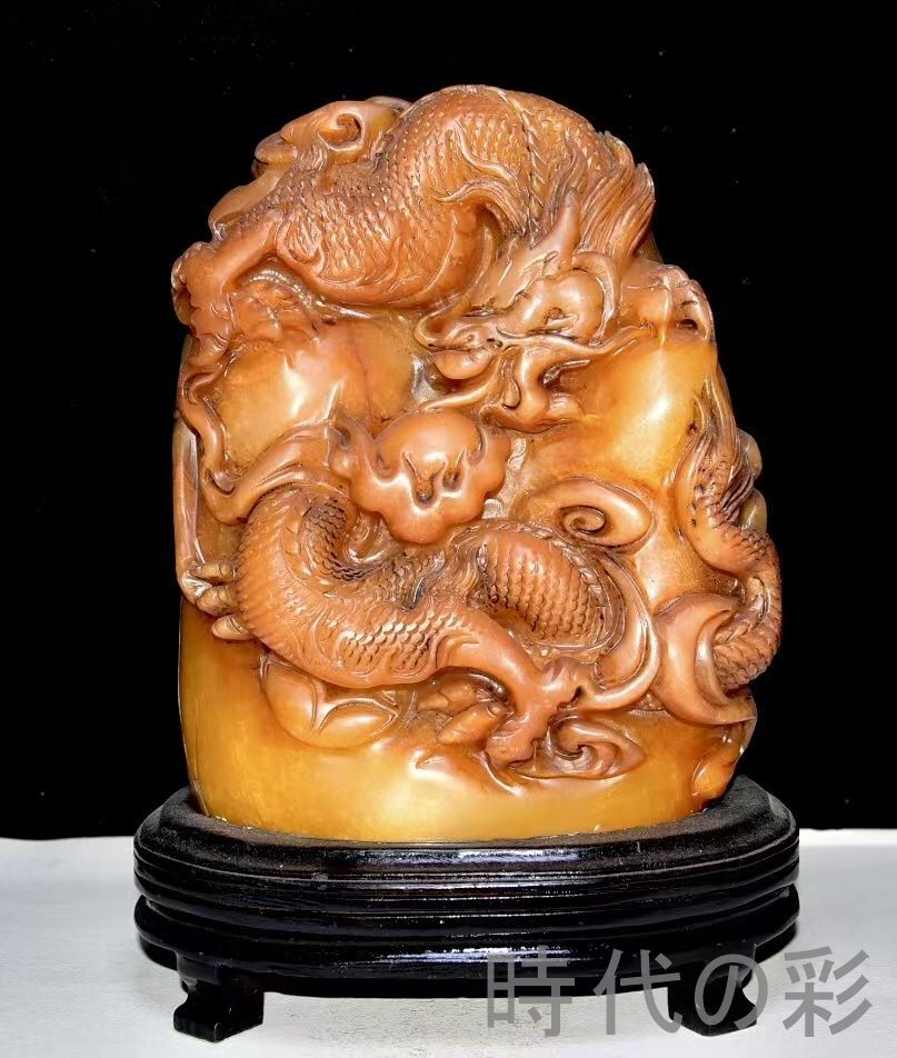 中国古美術 旧蔵 寿山石田黄石 文彭作款 壬申年 作 印鑑 書道 古印材 田黄石 篆刻 書道具 文房具 置物 賞物