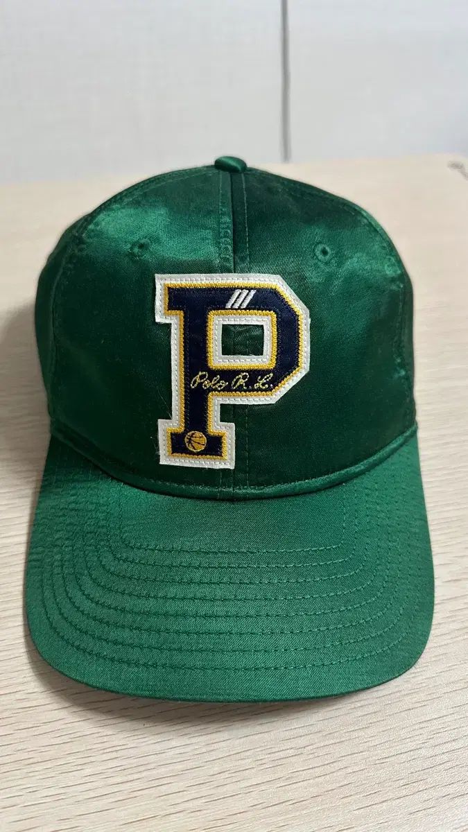 ポロラルフローレン Pロゴ サテン ベースボールキャップ グリーン