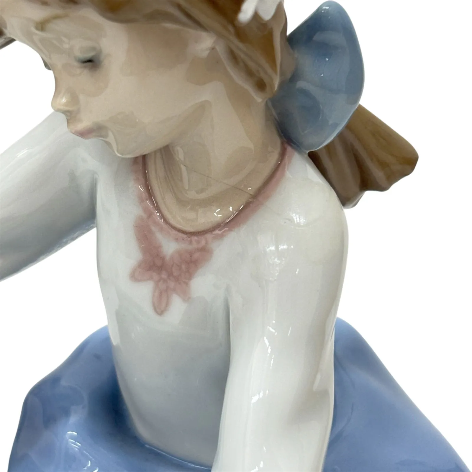 リヤドロ LLADRO】風邪をひかないように #5688 犬と少女 置物 陶器