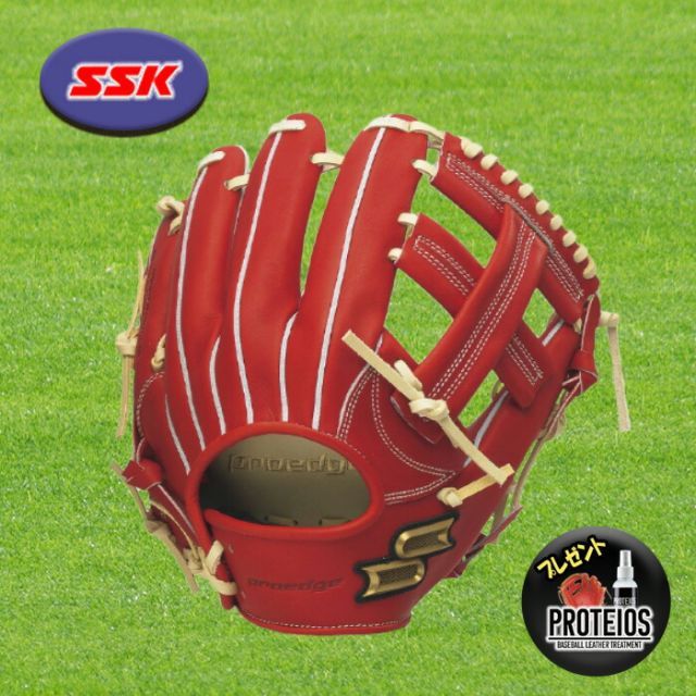 SSK エスエスケイ 硬式内野手用グラブ プロエッジ 右投用 Bオレンジ キャメル 3212