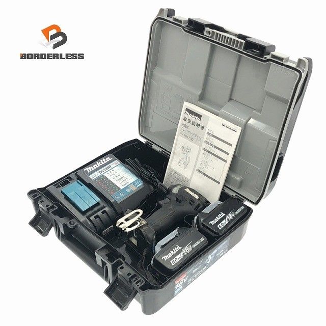 makita マキタ 18 V 充電式インパクトドライバ 黒 ブラック バッテリー 6.0 Ah 充電器 ケース付119675