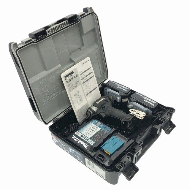 makita マキタ 18 V 充電式インパクトドライバ 黒|ブラック バッテリー 6.0 Ah 充電器 ケース付119675