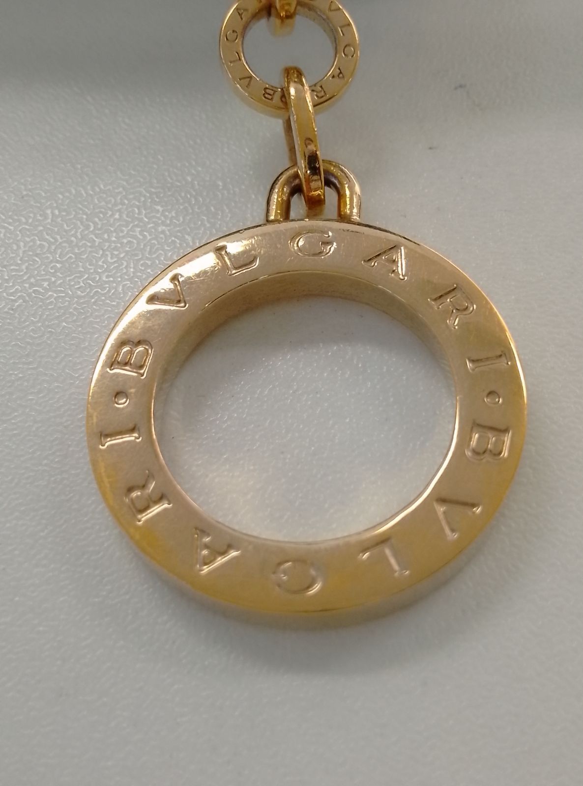 APP03 ブルガリ 美品 サークルロゴ L字ファスナー長財布 箱付き