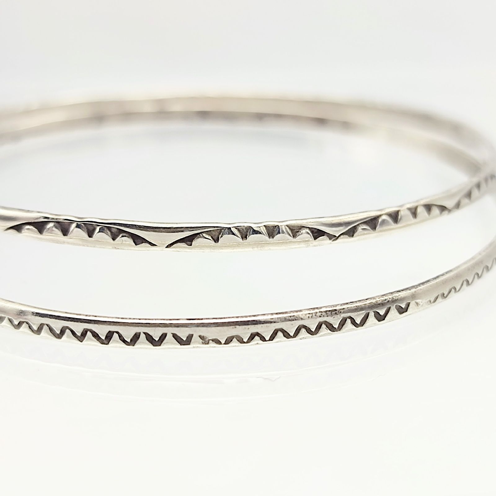 美品】インディアンジュエリー バングル ブレスレット 2本セット