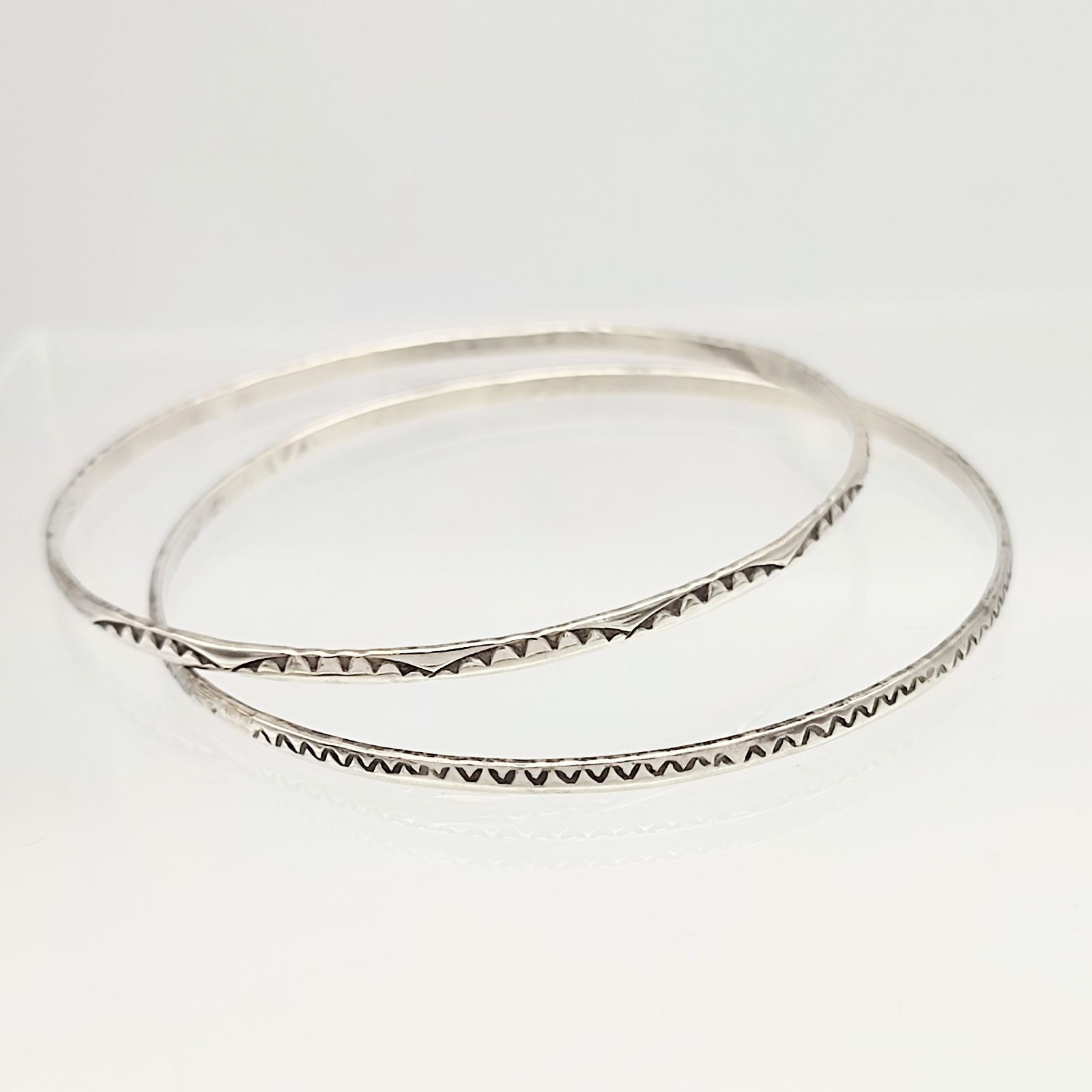 美品】インディアンジュエリー バングル ブレスレット 2本セット