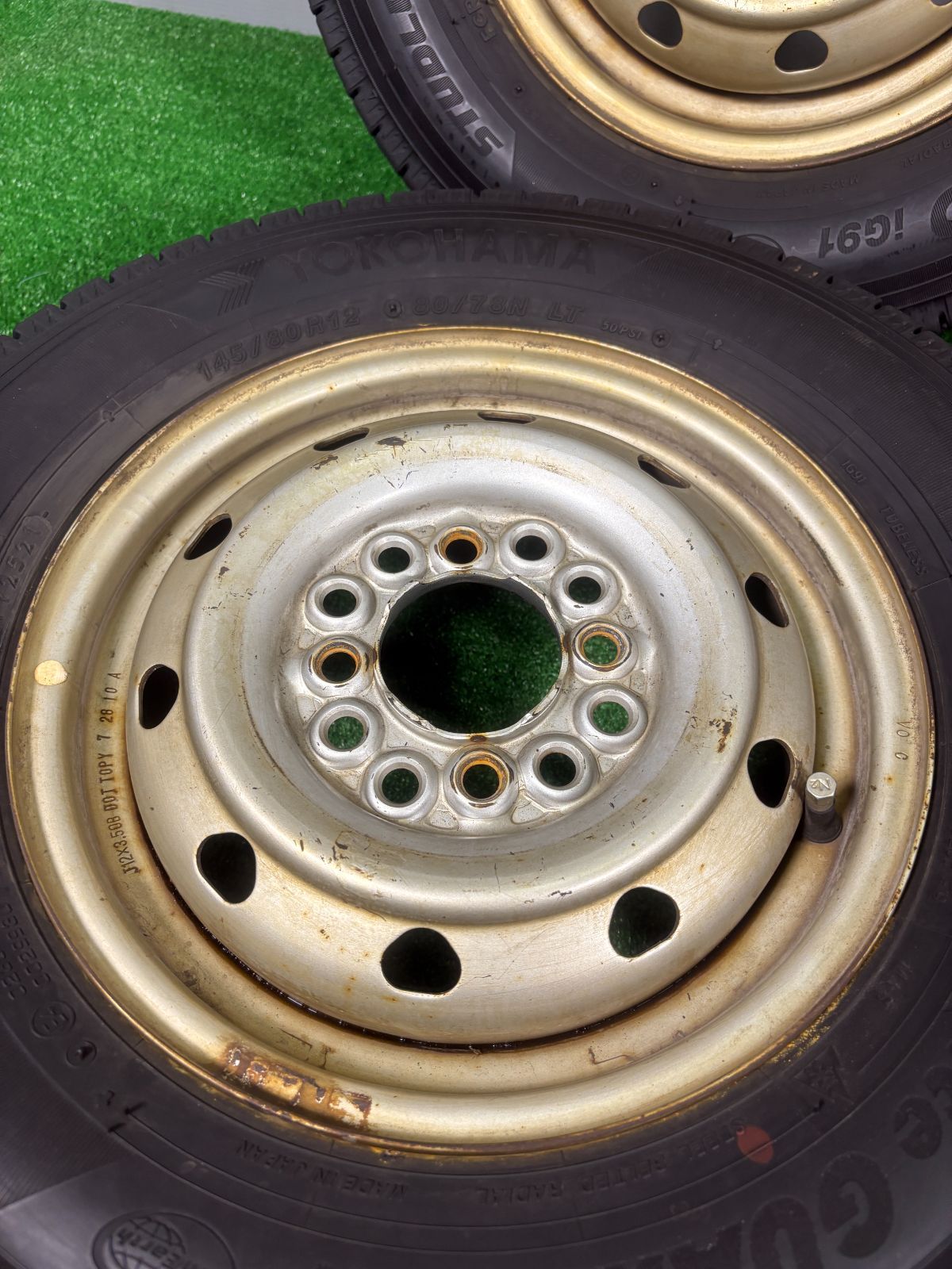 12 x 3 50 B 4穴 PCD 100 145 80 R ヨコハマ IG 91 4本 冬 タイヤ ホイール セット スタッドレス TA 861