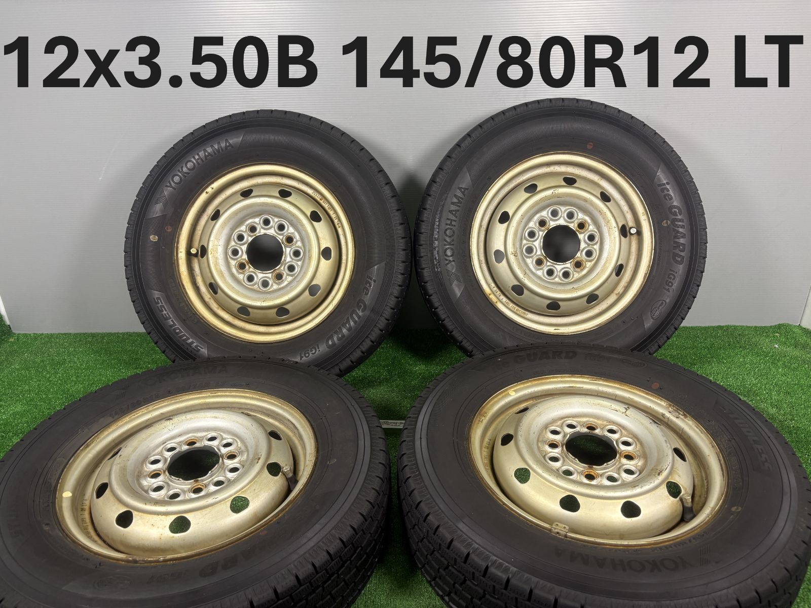 12 x 3 50 B 4穴 PCD 100 145 80 R ヨコハマ IG 91 4本 冬 タイヤ ホイール セット スタッドレス TA 861