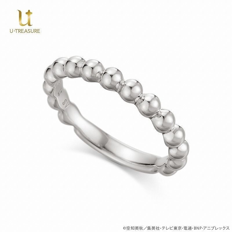 14号【TVアニメ『銀魂』】「銀の玉」リング 沖田 総悟 シルバー ユニ