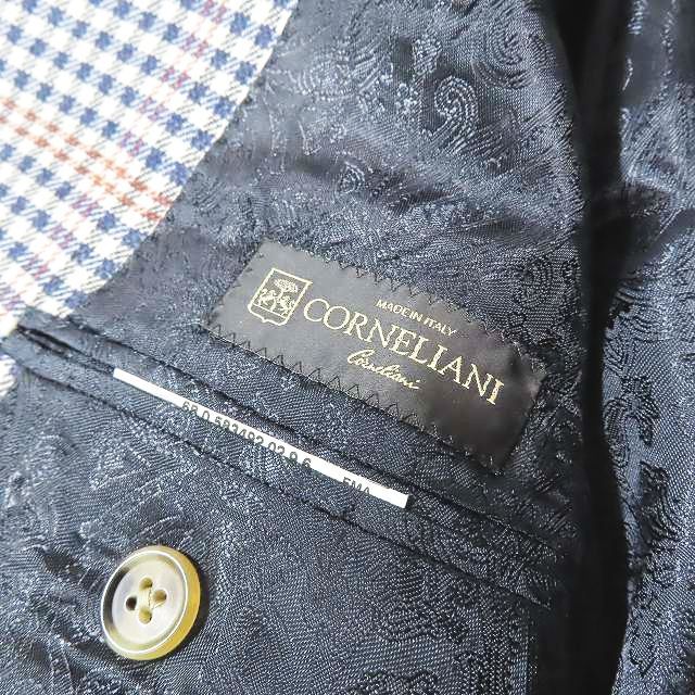 美品 コルネリアーニ Corneliani ギンガムチェック柄 テーラード 