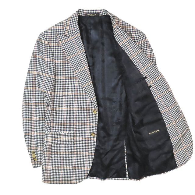 美品 コルネリアーニ Corneliani ギンガムチェック柄 テーラード 