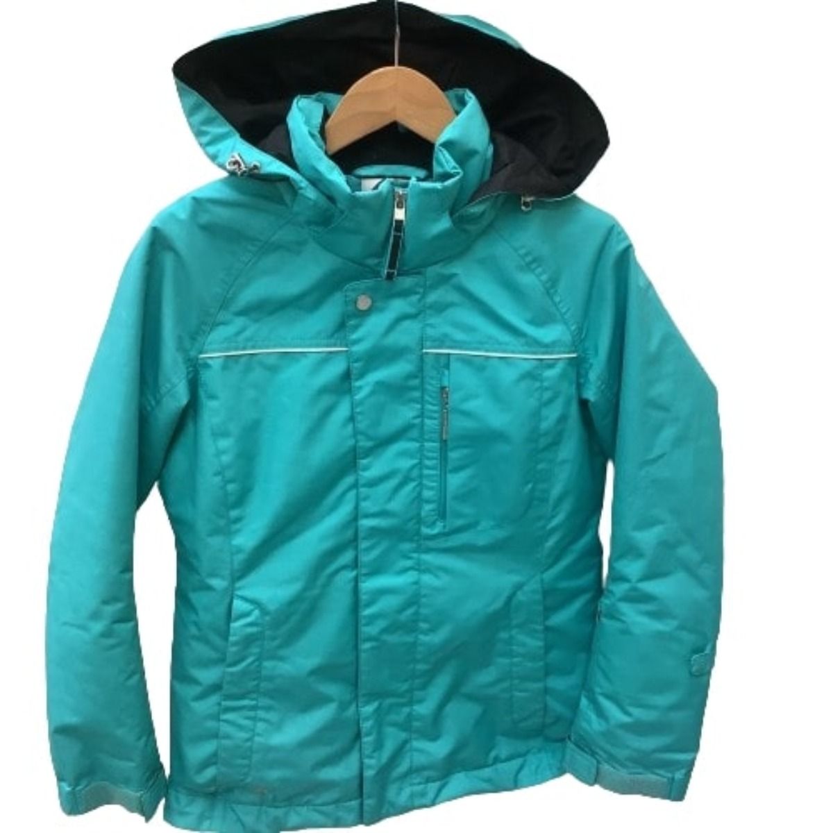 デサント レディース スノーウェア 上下セット SIZE 9号 エメラルドグリーン ブラック