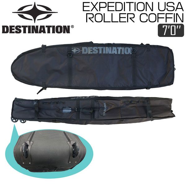 デスティネーション サーフボードケース USA ROLLER COFFIN 7 0 トラベル用 ボードケース 3～4本収納 サーフィン