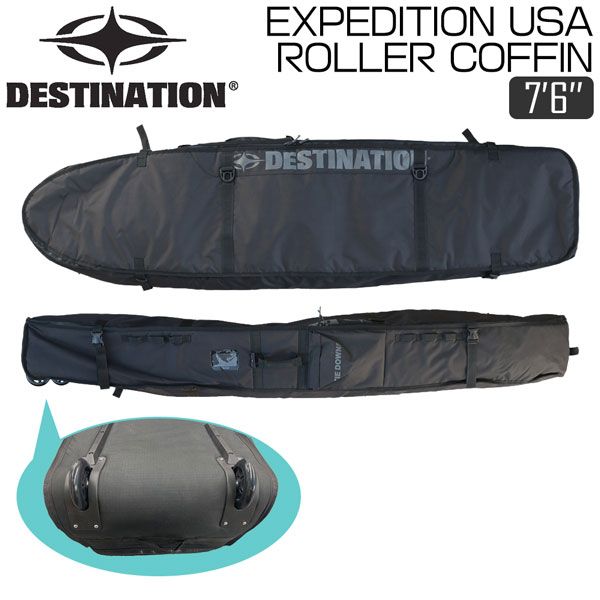 デスティネーション サーフボードケース USA ROLLER COFFIN 7 6 トラベル用 ボードケース 3～4本収納 サーフィン