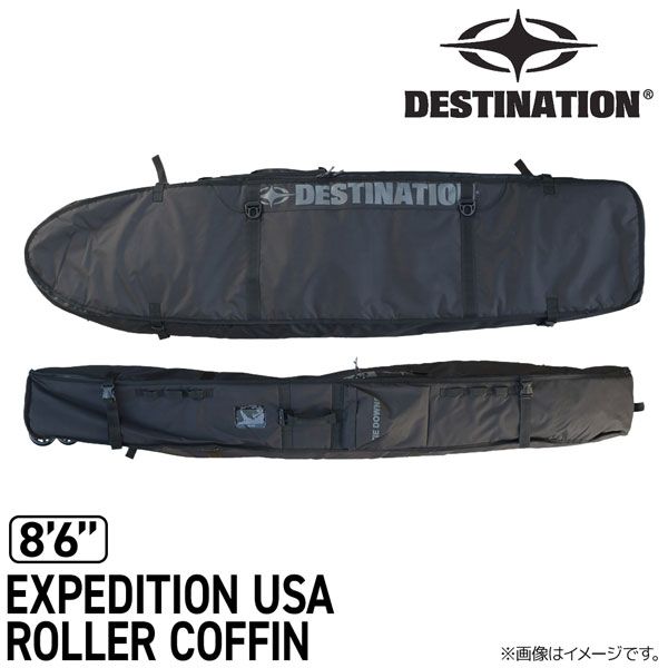 デスティネーション サーフボードケース USA ROLLER COFFIN 8 6 トラベル用 ボードケース 3～4本収納 サーフィン