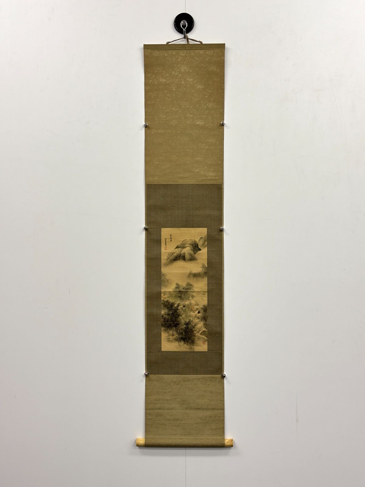 掛軸 M 27 与謝蕪村 山水図 落款印あり ＃共箱＃茶掛＃古美術 まとめてお買取 ＃肉筆