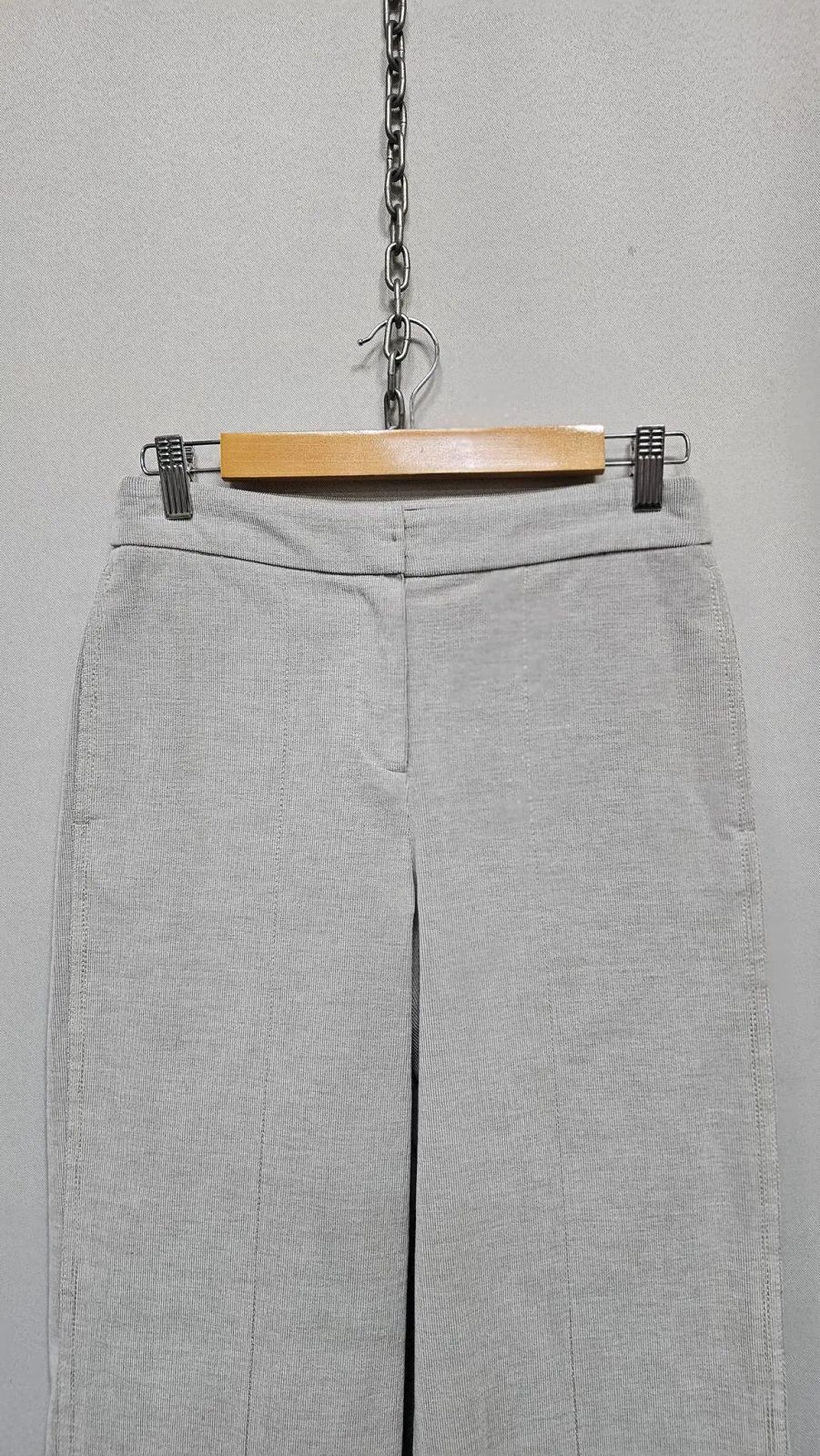 LANVIN コットン84 カシミア13 ゴージ パンツ ライトグレー