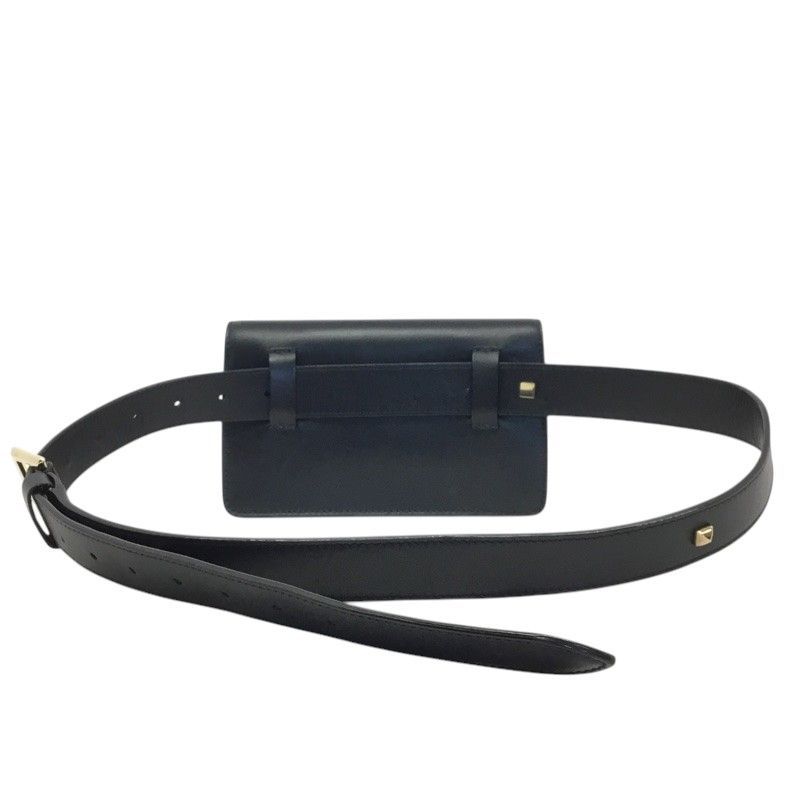 JIMMY CHOO ジミーチュウ ヴァレンヌ ウエスト ボディバッグ レザー ブラック レディース 品 -AB 質屋 か ｎ