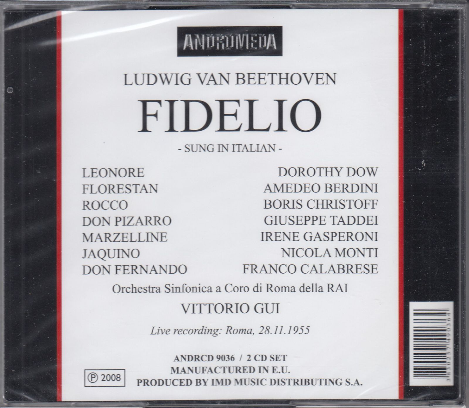 2CD/Andromeda]ベートーヴェン:歌劇「フィデリオ」全曲[イタリア語歌唱