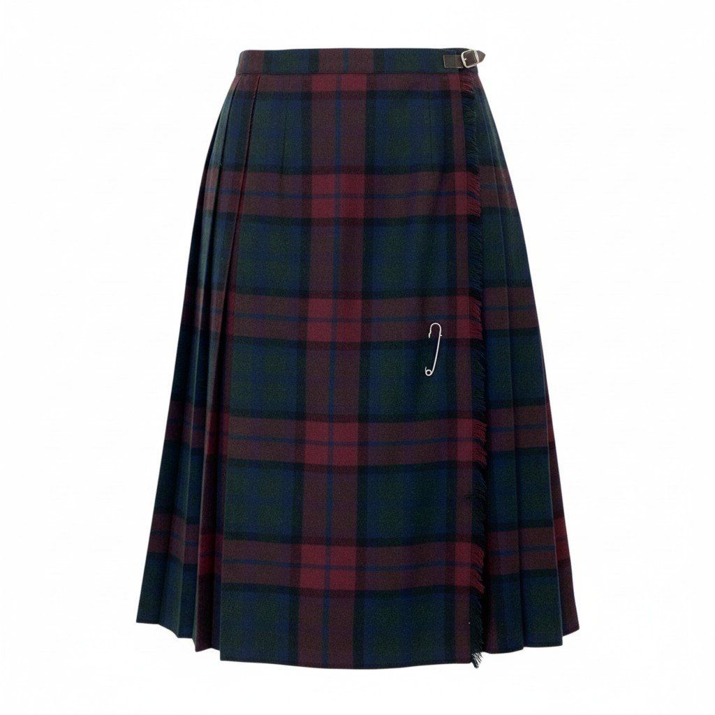 23 L 8 O’NEIL OF DUBLIN オニールオブダブリン チェック柄 巻きスカート ロングスカート クリップ付き 12 レッド グリーン レディース 女性用u 02 t