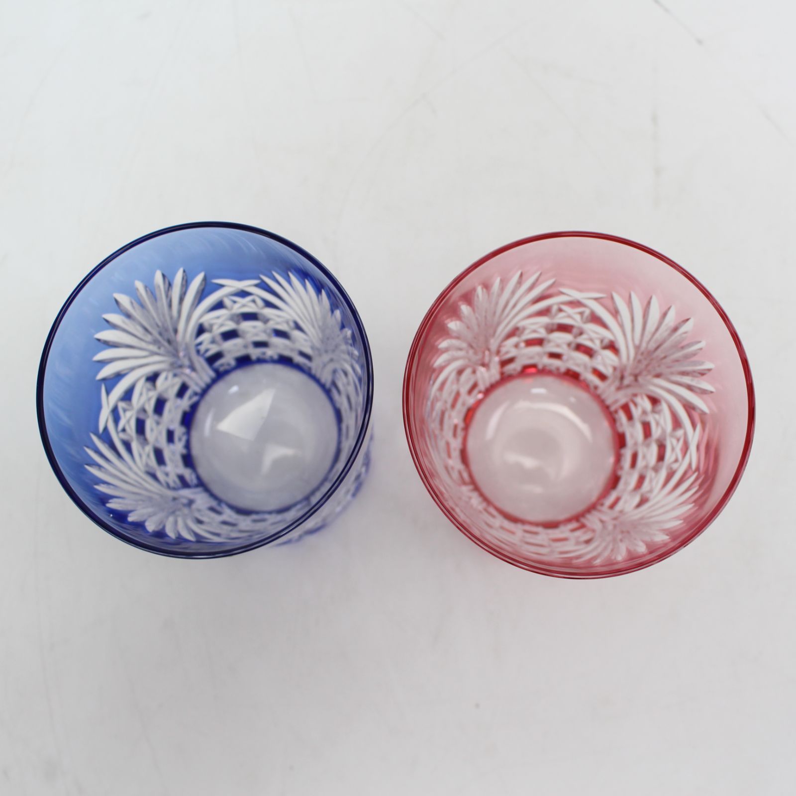  682 2客セット KAGAMI CRYSTAL カガミクリスタル ロックグラス 江戸切子 ロックグラス アルコールグラス