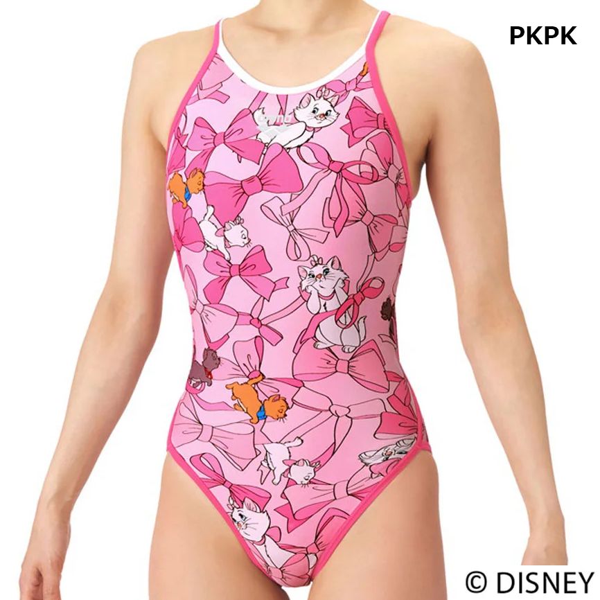 新品　Sサイズ　アリーナ　ディズニー　マリー　水着　ピンク arena アリーナ AS6SWM54G DISNEY おしゃれキャット タフスーツ 練習用