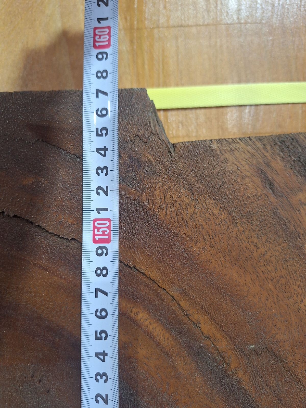 モンキーポッド 耳付 一枚板 未加工品 無垢材 直接引取OK 1500ｘ400ｘ65㎜ むくもりショップ 3201