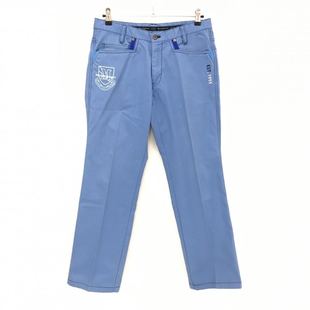 マンシングウェア　パンツ　85 マンシングウェア パンツ ライトブルー ロゴ刺しゅう メンズ 85 ゴルフ