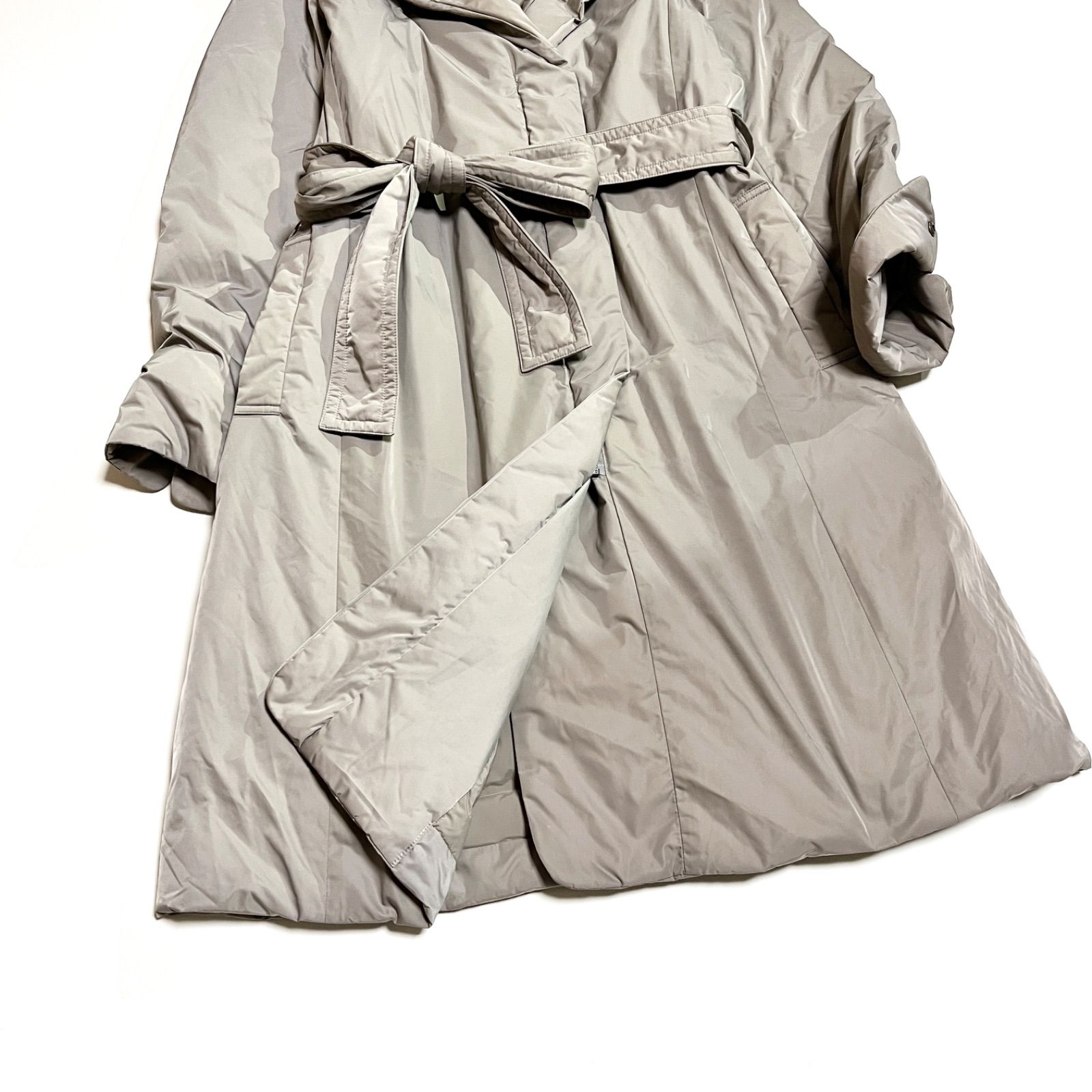 cZ09 AMACA シームレス ダウン ショールカラー 女優襟 ダウンコート