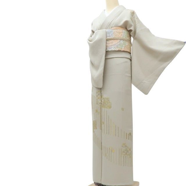 百華❀Y4144◇美品 正絹 花井幸子落款 金糸総刺繍 洒落紋 手縫い仕立て