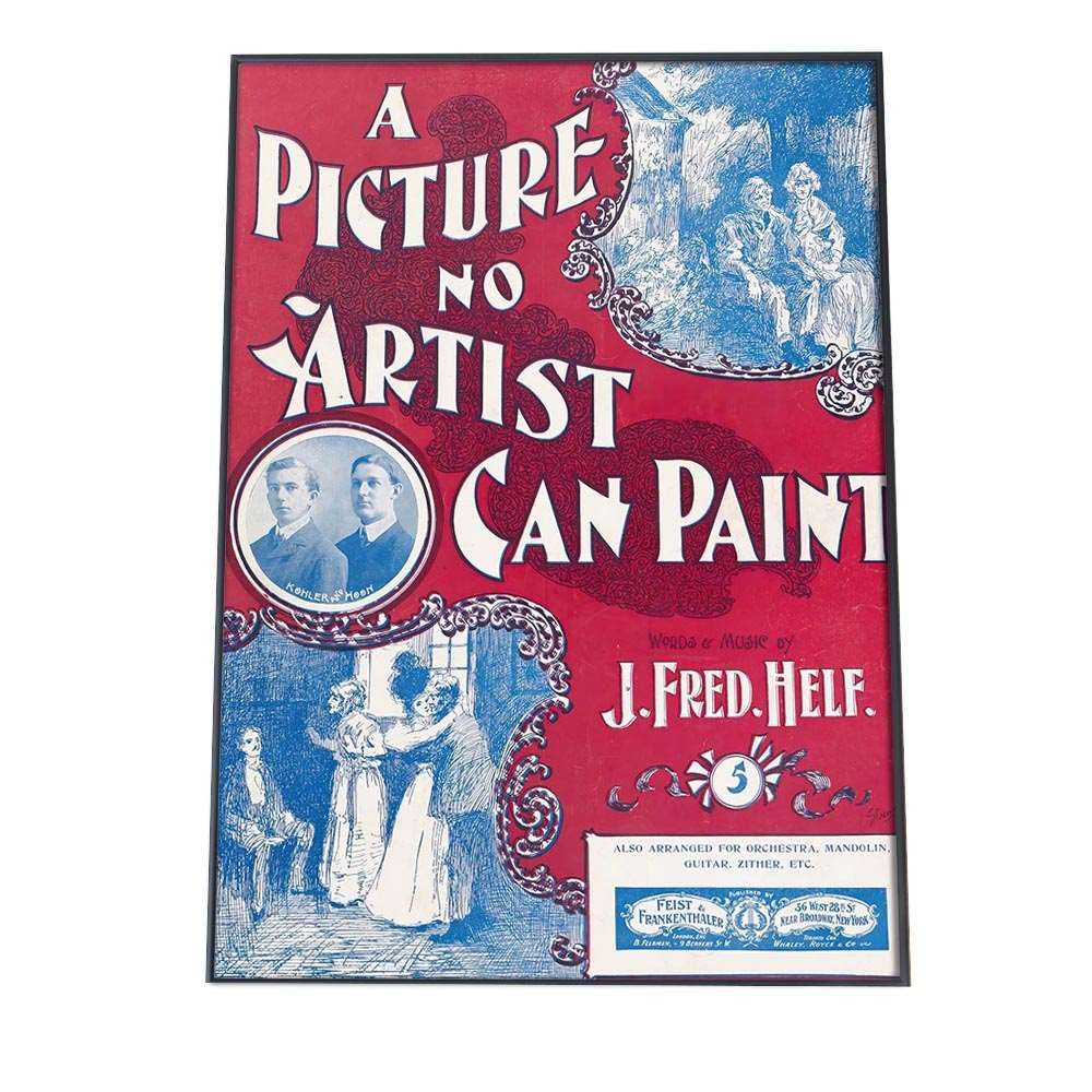 B 約51 x 73 cm bn-poster-991 超レトロ ポスター フレーム付き クラシック 古紙風 アートプリント インテリア オールド家具 レトロテイスト 古い