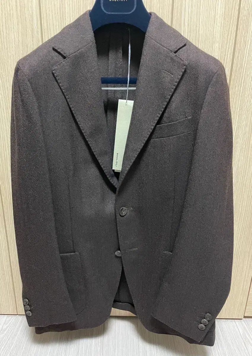 ボリオリ ドーバー ヘリンボーン ブラウン ジャケット 44