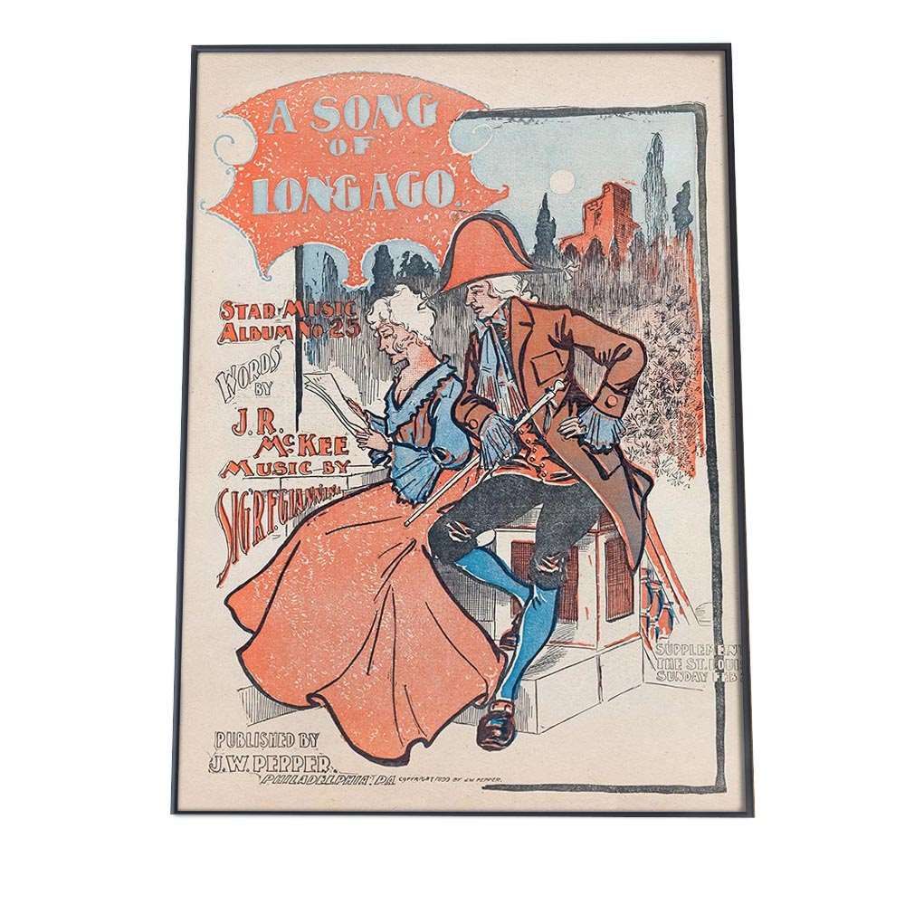 A 約42 x 59 cm bn poster 999 超レトロ ポスター フレーム付き クラシック 古紙風 アートプリント インテリア 家具 レトロテイスト 古い