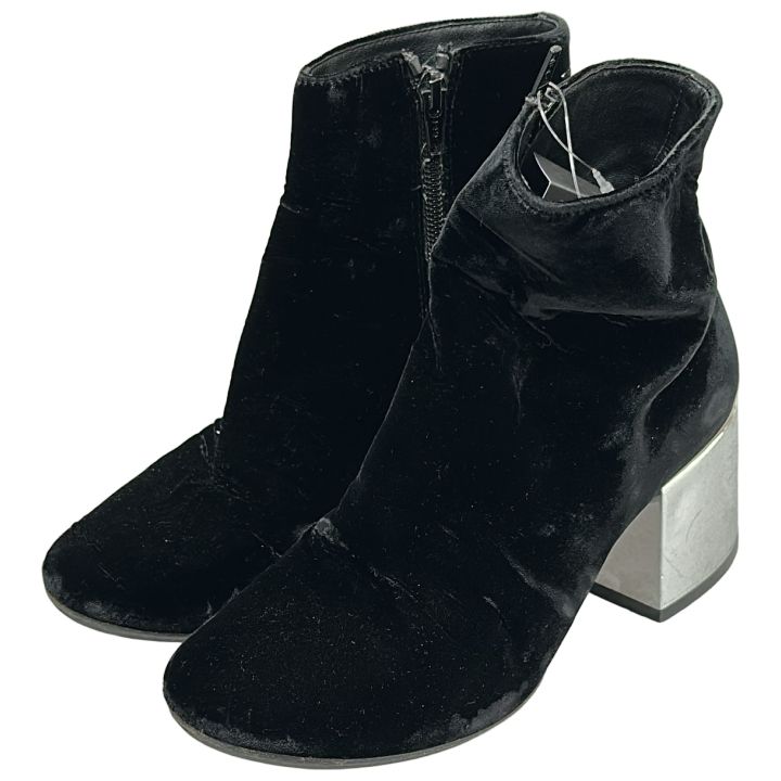 MM 6 エムエムシックス ④ ベロアブーツ レディース ブラック 36 1 2