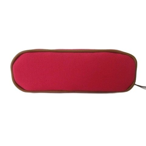 エルメス HERMES ボリードポーチ ミニミニ コットンキャンバス ピンク