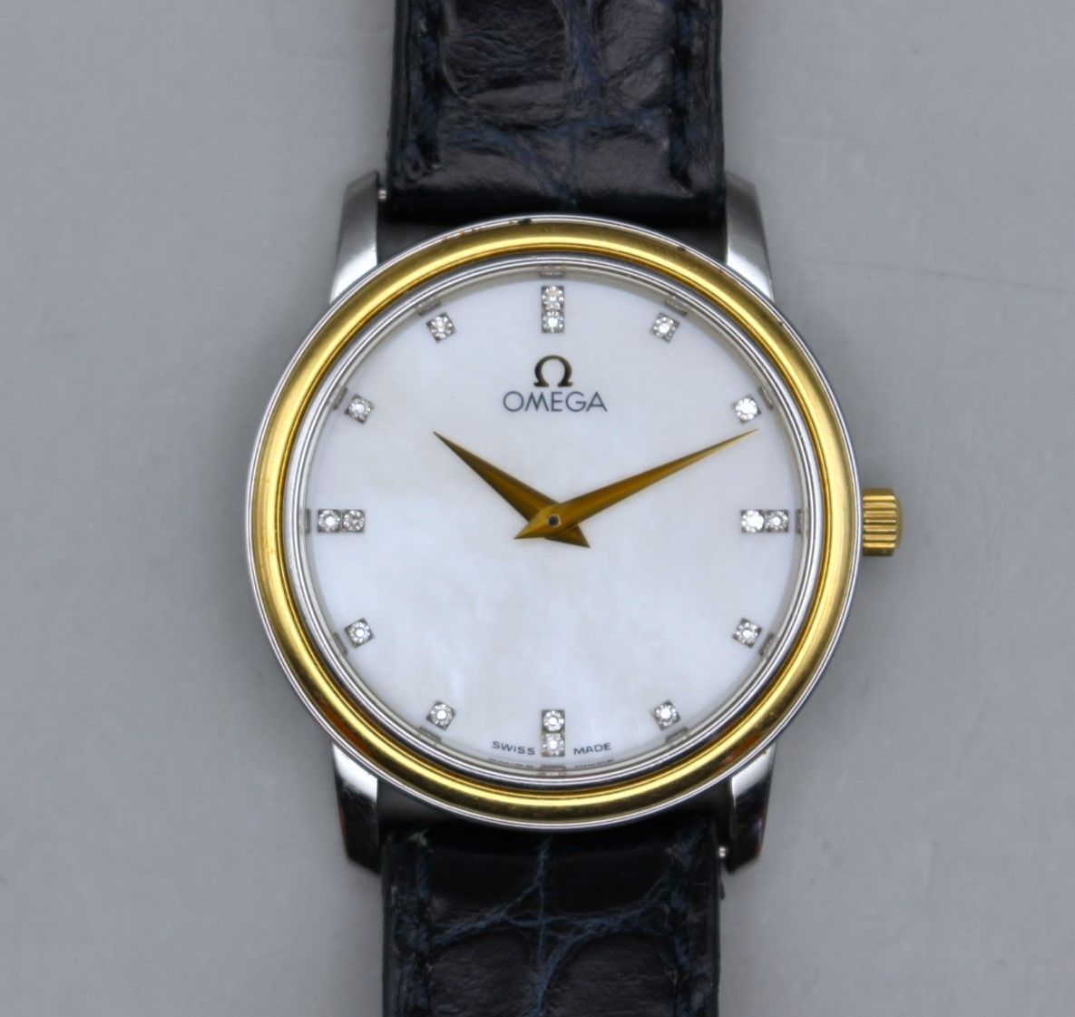 VRW-1472 時計 OMEGA オメガ DE VILLE Wシェル文字盤 レディース クォーツ 腕時計 稼働品