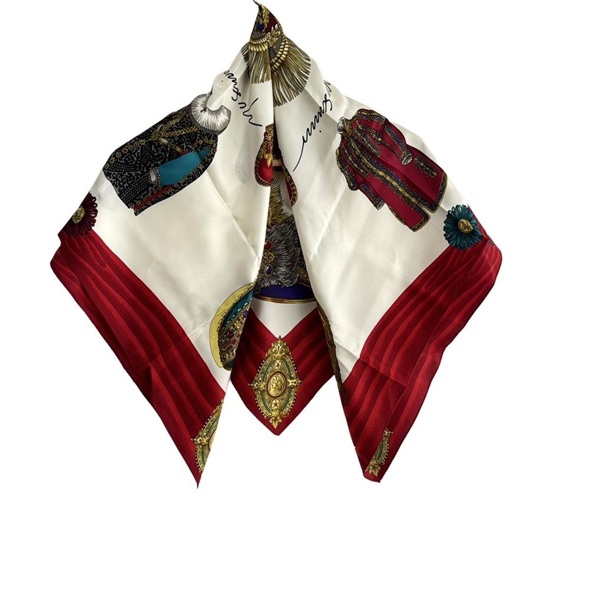 MOSCHINO(モスキーノ) スカーフ美品 - アイボリー×レッド×マルチ