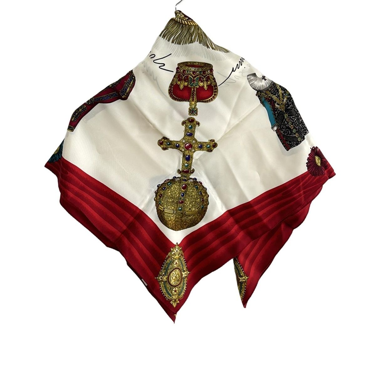 MOSCHINO(モスキーノ) スカーフ美品 - アイボリー×レッド×マルチ