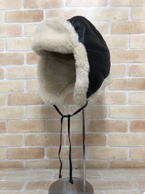 OLD CROW オールドクロウ Thirteen Crows Mouton Flight Cap ブラック L