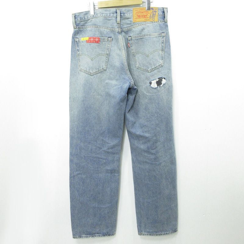 Levi s リーバイス TOY STORY トイストーリー 568 加工ジップフライデニムパンツ ダメージ リペア加工 0034 K 0000 ブルー インディゴ サイズ 32 107