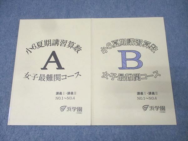 浜学園 小6夏期講習 算数A/算数B 女子最難関コース 講義I・講義II NO.1