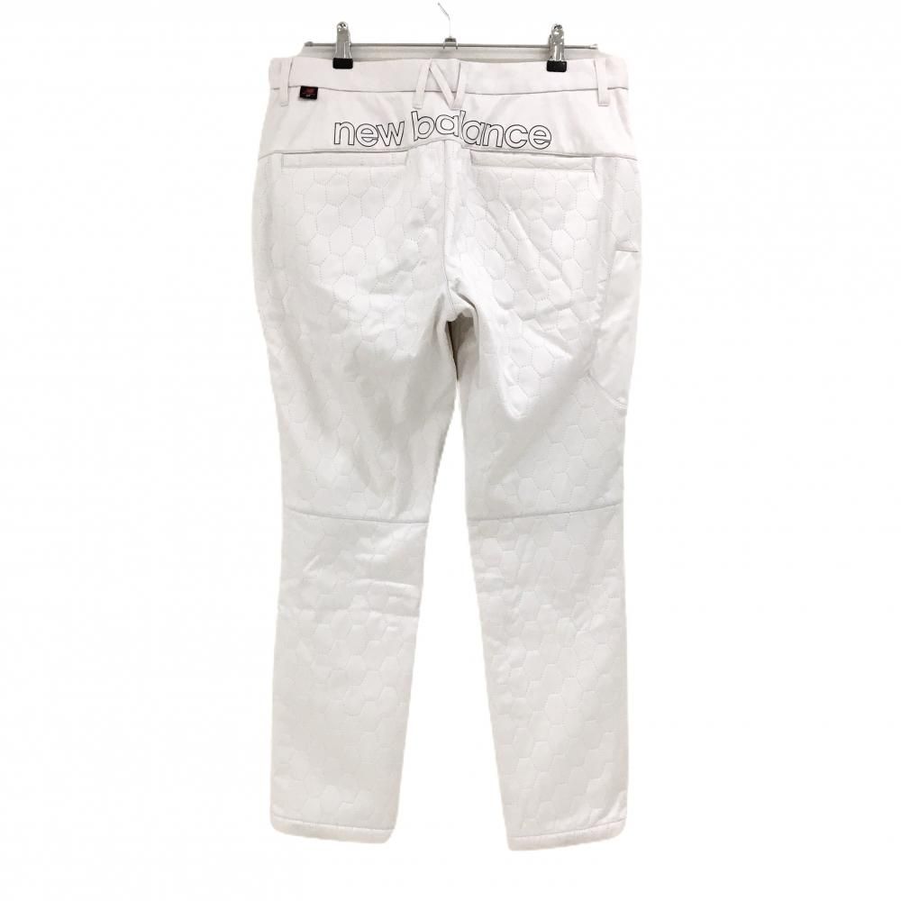 ニューバランスゴルフ パンツ 白 ヘキサゴン柄 キルティング風 裏起毛