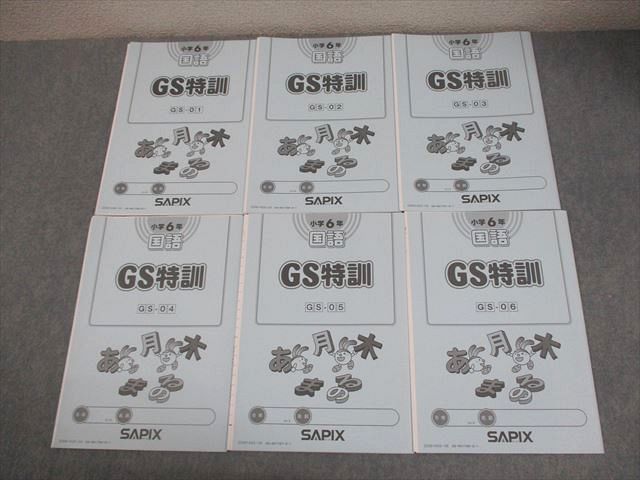 SAPIX サピックス 小6 国語 GS特訓 GS 01～06 2020年度版 通年セット 全て状態良い 計6冊 023 S 2 D